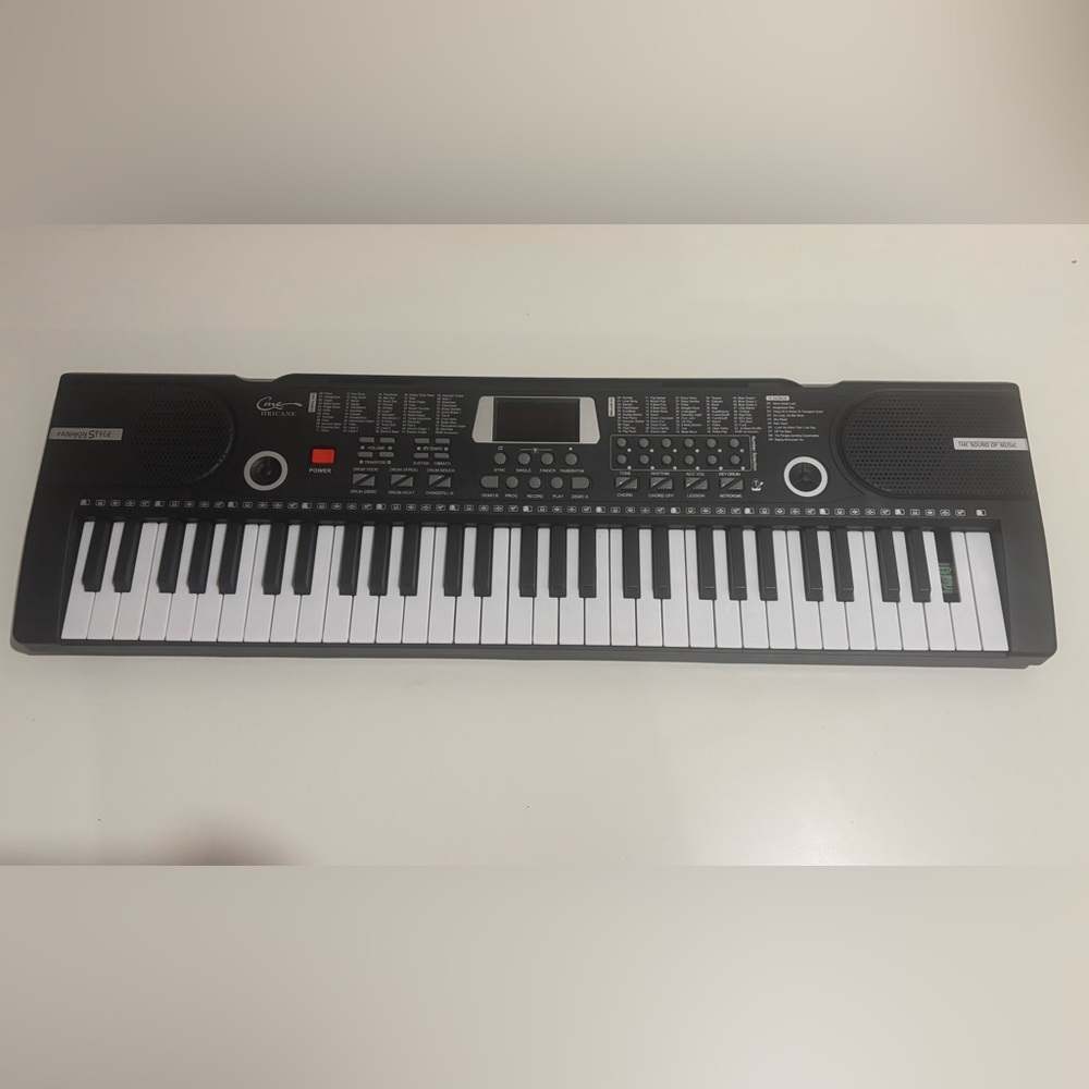 61-Key Portable Keyboard - Black & White